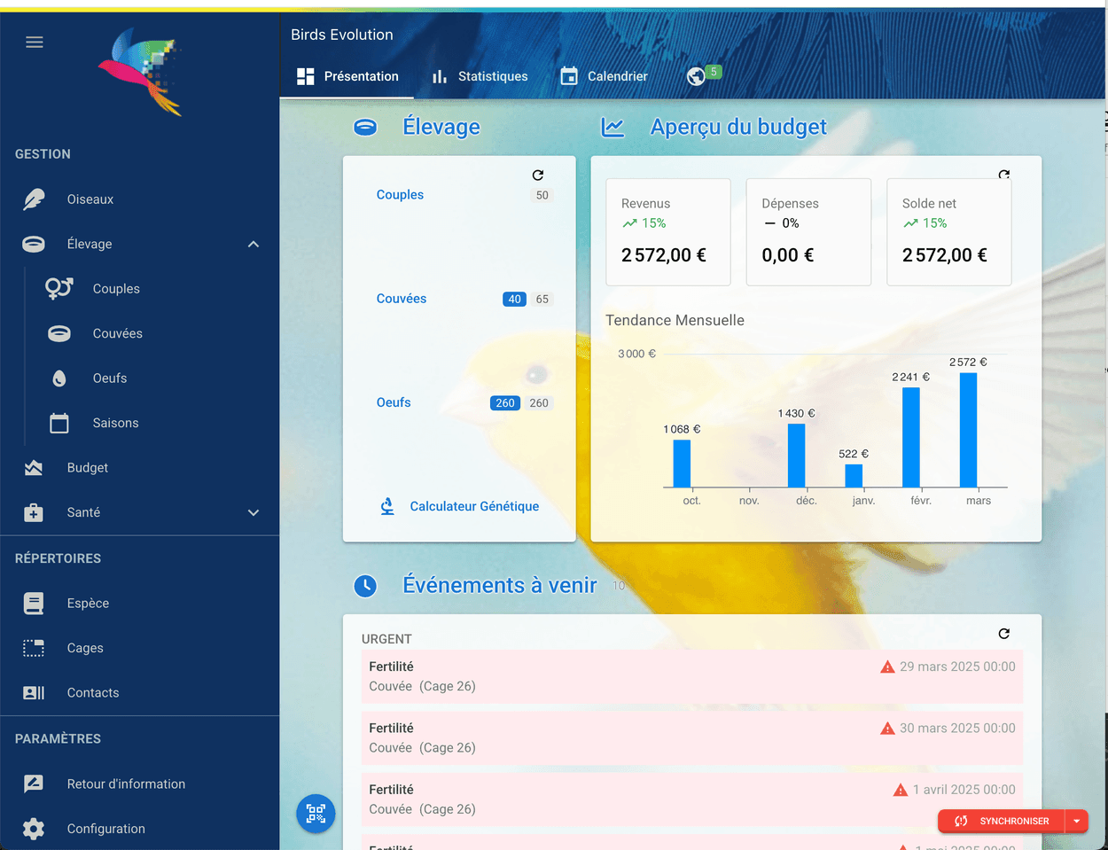 Événements à venir